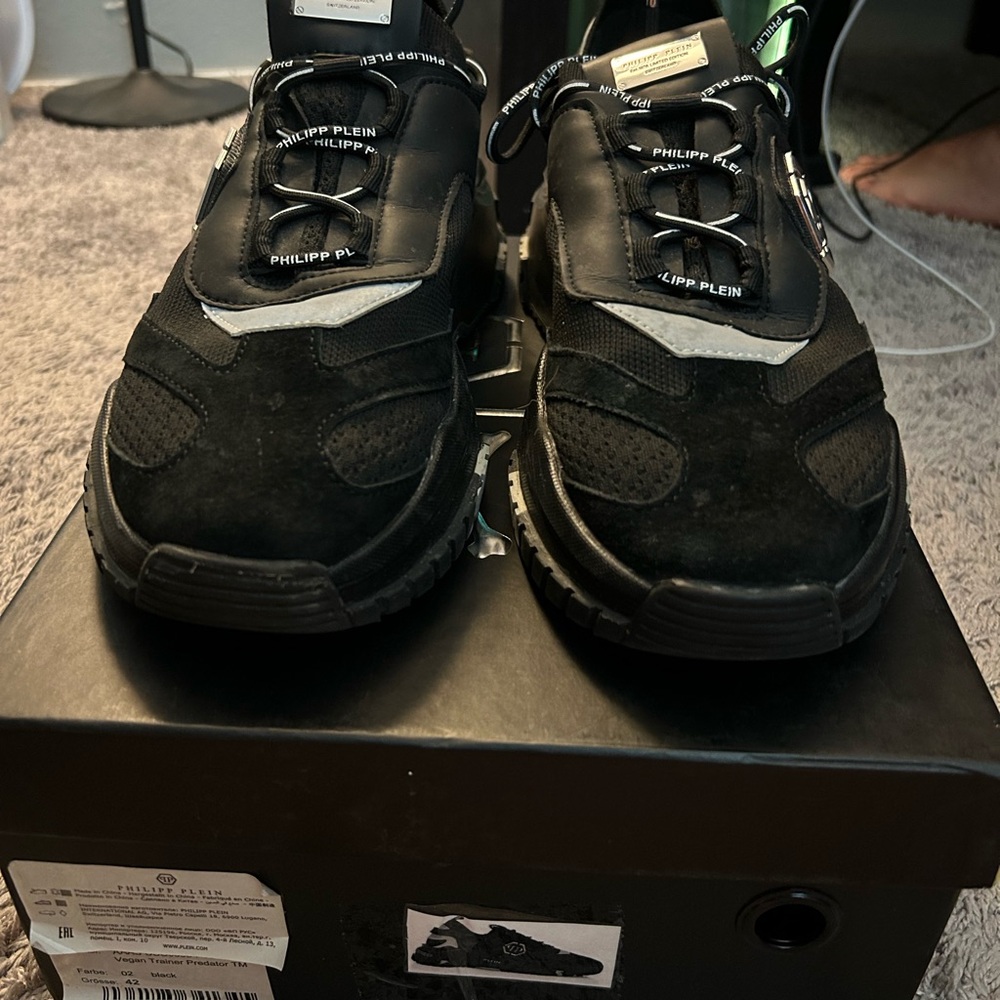 Philipp Plein Black and Gray Men's Sneakers